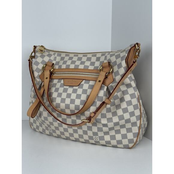 Louis Vuitton Damier Azur Evora MM Shoulder Bag R-1 - Picture 1 of 16